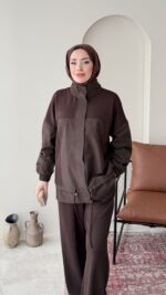 Mesa Garni Detaylı Oyşo Takım - Kahve - Görsel 3