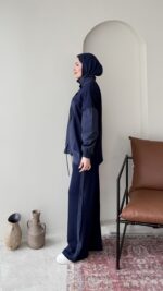 Mesa Garni Detaylı Oyşo Takım - Lacivert - Görsel 2