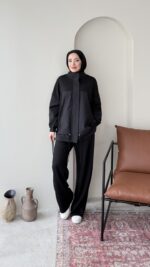 Mesa Garni Detaylı Oyşo Takım - Siyah