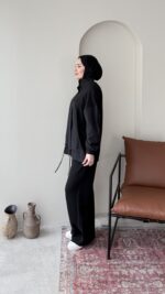 Mesa Garni Detaylı Oyşo Takım - Siyah - Görsel 2