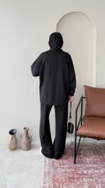 Mesa Garni Detaylı Oyşo Takım - Siyah - Görsel 3