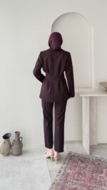 Polya Blazer Takım - Mürdüm - Görsel 3