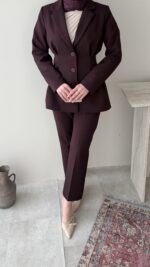 Polya Blazer Takım - Mürdüm - Görsel 7