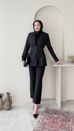 Polya Blazer Takım – Siyah