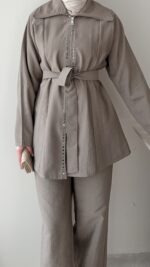 Mirta Taşlı Takım - Vizon - Görsel 6