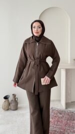 Mirta Taşlı Takım – Kahve - Görsel 4