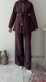 Mirta Taşlı Takım – Mürdüm - Görsel 7