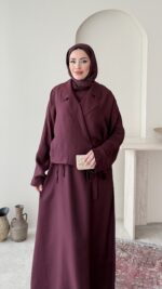 Kitra İkili Elbise – Bordo - Görsel 4