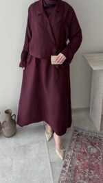 Kitra İkili Elbise – Bordo - Görsel 6