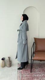 Bera Premium Kaşe Kaban - Gri - Görsel 2