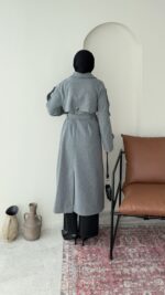 Bera Premium Kaşe Kaban - Gri - Görsel 3