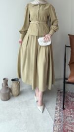 Naia Kemerli Takım - Hardal - Görsel 7