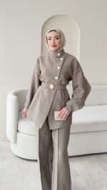 Hare Taşlı Takım – Vizon - Görsel 4