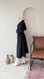 Bera Premium Kaşe Kaban – Lacivert - Görsel 2