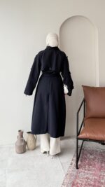 Bera Premium Kaşe Kaban – Lacivert - Görsel 3