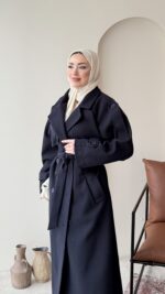 Bera Premium Kaşe Kaban – Lacivert - Görsel 5