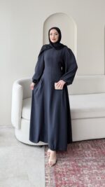 Talya Bağlama Detaylı Elbise – Lacivert