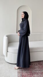 Talya Bağlama Detaylı Elbise – Lacivert - Görsel 2