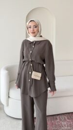 Mena Modal Takım - Kahve - Görsel 4