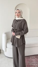 Mena Modal Takım - Kahve - Görsel 5