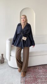 Sue Modal Trenç - Lacivert - Görsel 3