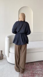 Sue Modal Trenç - Lacivert - Görsel 7