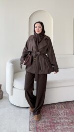 Sue Modal Trenç - Kahve - Görsel 3