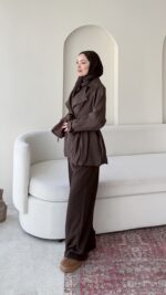 Sue Modal Trenç - Kahve - Görsel 4