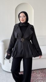 Sue Modal Trenç - Siyah