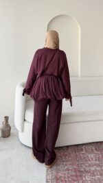 Sue Modal Trenç - Mürdüm - Görsel 7