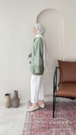 Nakışlı Gömlek - Yeşil - Görsel 4