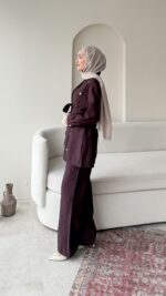 Soli Qupra Takım - Mürdüm - Görsel 2