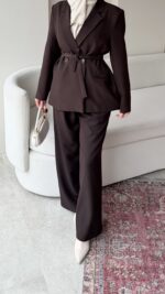 Lisa Blazer Ceket - Acı Kahve - Görsel 4