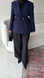 Lisa Blazer Ceket - Lacivert - Görsel 3