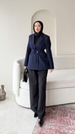 Lisa Blazer Ceket - Lacivert - Görsel 5