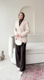 Lisa Blazer Ceket - Taş - Görsel 5