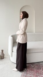 Lisa Blazer Ceket - Taş - Görsel 7