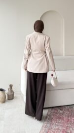 Lisa Blazer Ceket - Taş - Görsel 8