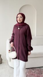 Melly Modal Gömlek - Mürdüm - Görsel 2