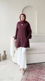 Melly Modal Gömlek - Mürdüm - Görsel 5