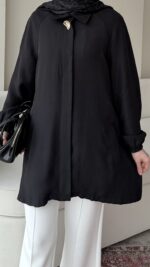 Melly Modal Gömlek - Siyah - Görsel 4