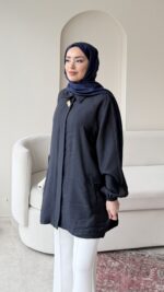 Melly Modal Gömlek - Lacivert - Görsel 2