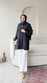 Melly Modal Gömlek - Lacivert - Görsel 3