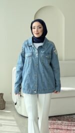 Luma Taşlı Kot Ceket