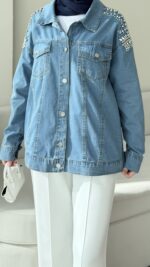 Luma Taşlı Kot Ceket - Görsel 3