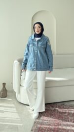 Luma Taşlı Kot Ceket - Görsel 4