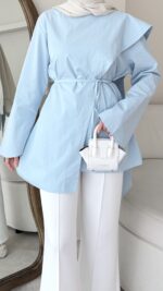 Helen Gömlek - Mavi - Görsel 5