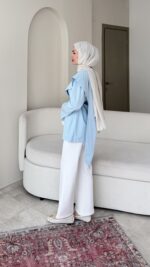 Helen Gömlek - Mavi - Görsel 6