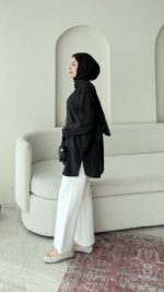 Parıltı Gömlek - Siyah - Görsel 6