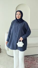 Parıltı Gömlek - Lacivert